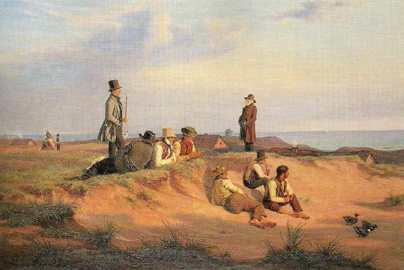 Michael Ancher maend af skagen en sommeraften i godt vejr Germany oil painting art